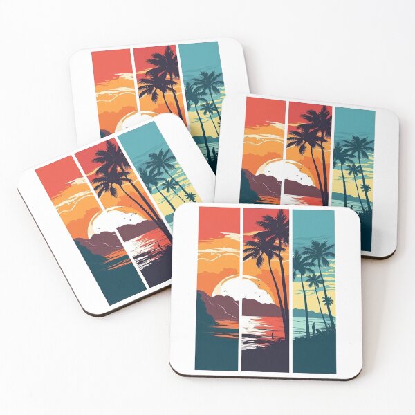 Item preview, Coll tropical sunset exotic design designed and sold by LoLovi.