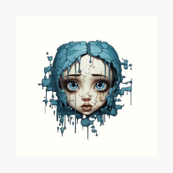 baby doll head creepy | Art Print