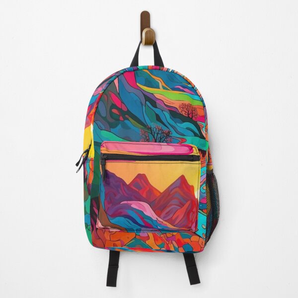 Item preview, Psychedelic Mountain Peaks - Abstract Nature Art designed and sold by OdysseyArtworks.