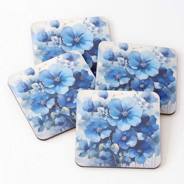 Item preview, blue flowers designed and sold by Banna Baber.