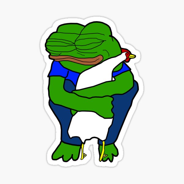 Item preview, Pepe Hugging Chicken designed and sold by Slav-Art.