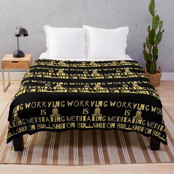 Item preview, Worrying Is Meditating on Bullshit with Cat designed and sold by bellabitis.