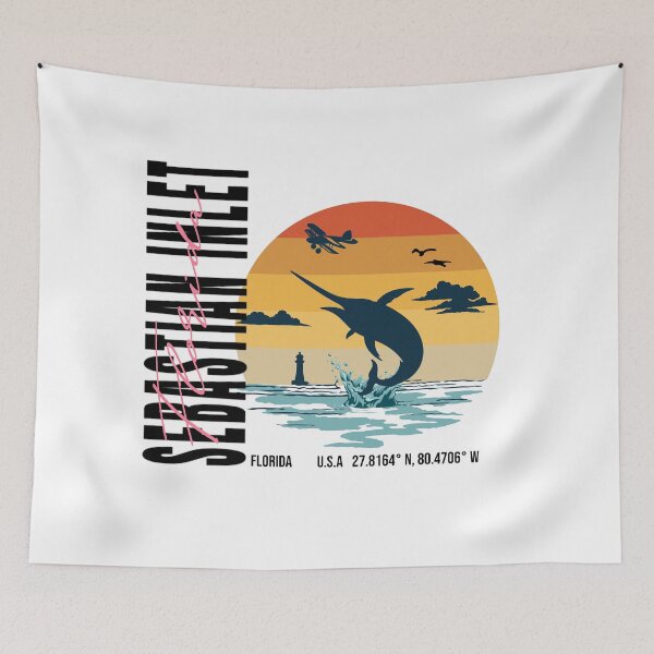 Artikelvorschau, Coole Retro-Sunset-Strand-Grafik – Sebastian Inlet entworfen und verkauft von CrystalJet.
