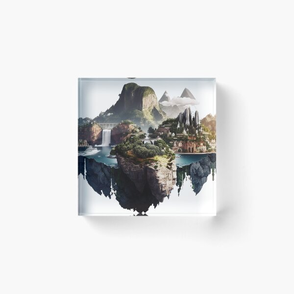 Item preview, Floating Island by AI digital art designed and sold by SaliyalCreation.