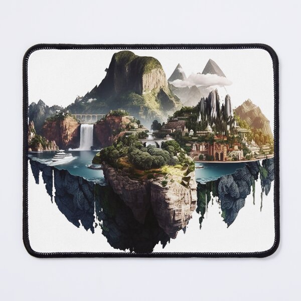 Item preview, Floating Island by AI digital art designed and sold by SaliyalCreation.