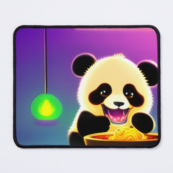 Item preview, Psychedelic Colorful Panda Eating Ramen designed and sold by OfficeDoodler.