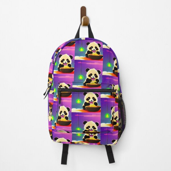 Item preview, Psychedelic Colorful Panda Eating Ramen designed and sold by OfficeDoodler.