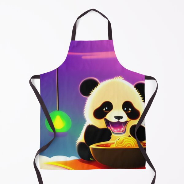 Item preview, Psychedelic Colorful Panda Eating Ramen designed and sold by OfficeDoodler.