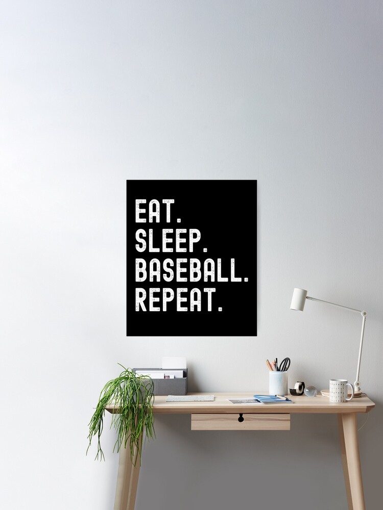 Eat Sleep Baseball Repeat Cool Gift for Sport Lovers Gift Wallpaper by  MyFrikiland