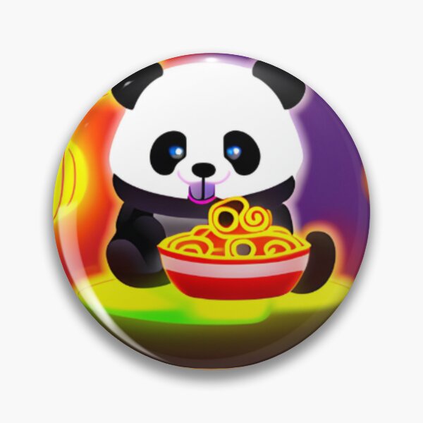 Item preview, Cute panda eating a bowl of noodles designed and sold by OfficeDoodler.