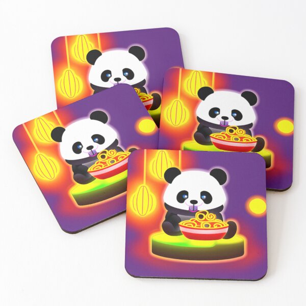 Item preview, Cute panda eating a bowl of noodles designed and sold by OfficeDoodler.
