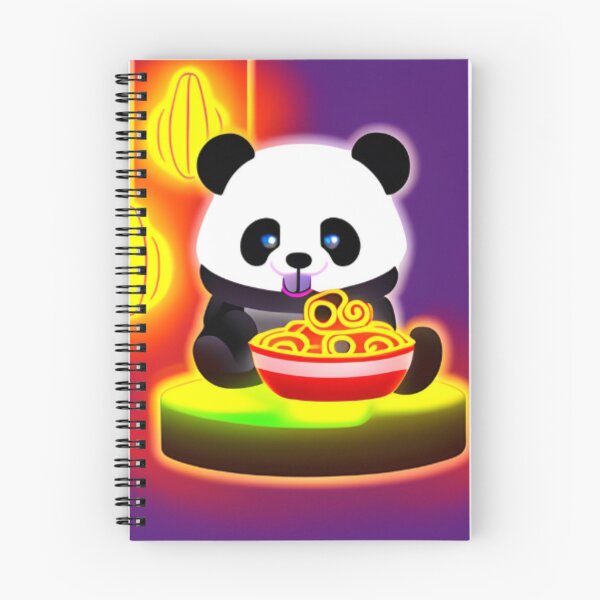 Item preview, Cute panda eating a bowl of noodles designed and sold by OfficeDoodler.
