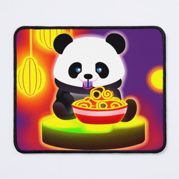 Item preview, Cute panda eating a bowl of noodles designed and sold by OfficeDoodler.