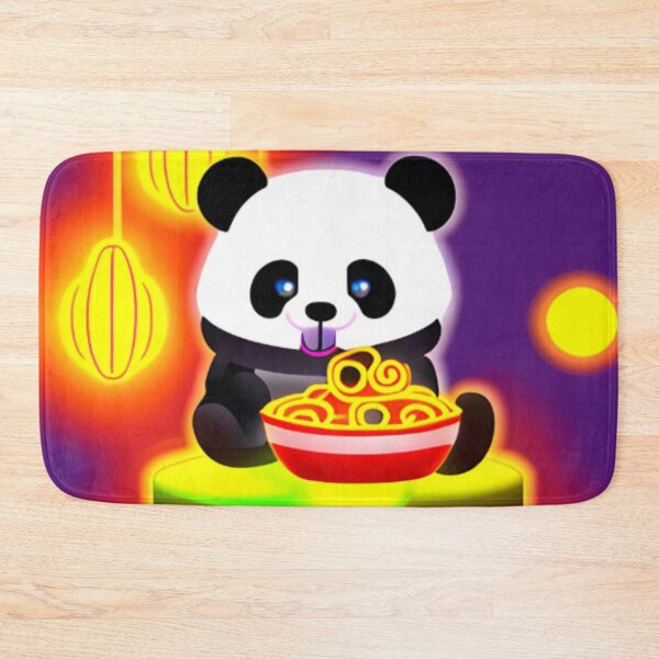 Item preview, Cute panda eating a bowl of noodles designed and sold by OfficeDoodler.