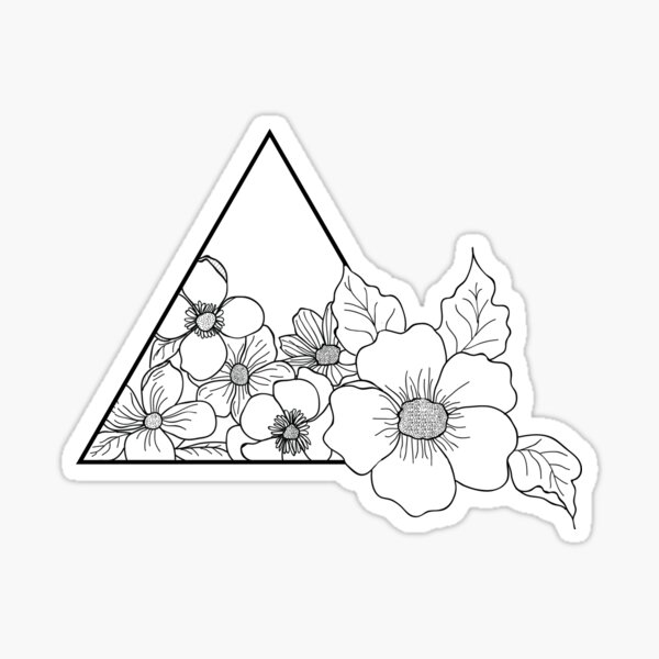 Triangle flower Sticker