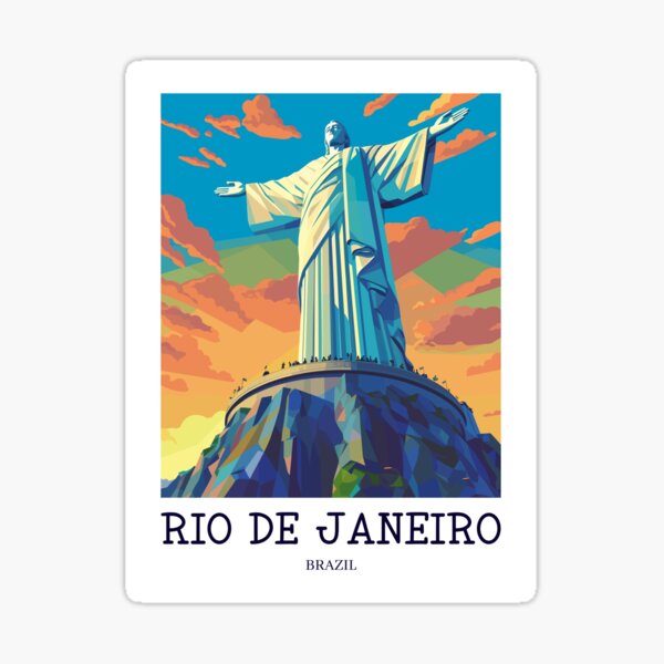 Item preview, Christ the Redeemer Rio de Janeiro - Brazil Travel Print - TP025 designed and sold by StudioRedKoala.