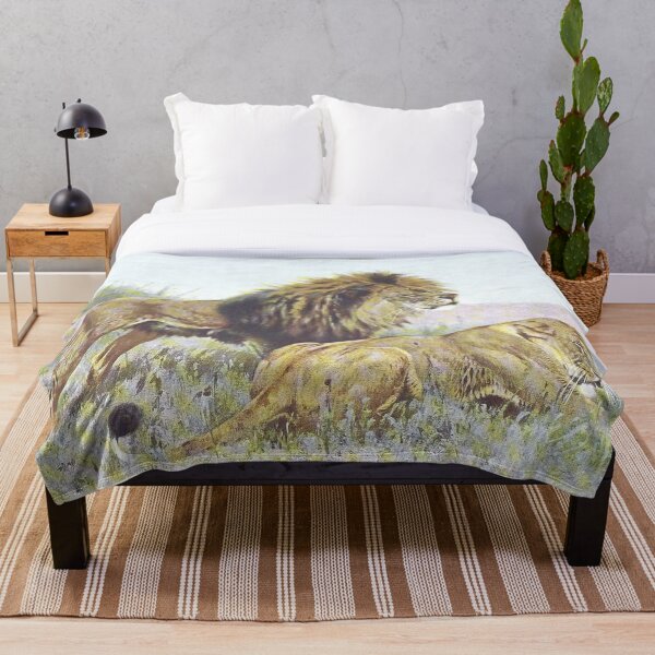 Item preview, Lions in the Grass Vintage painting designed and sold by reggaeartgifts.