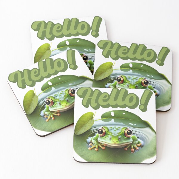 Item preview, Hello! Cute Frog  designed and sold by MyMerryMary.