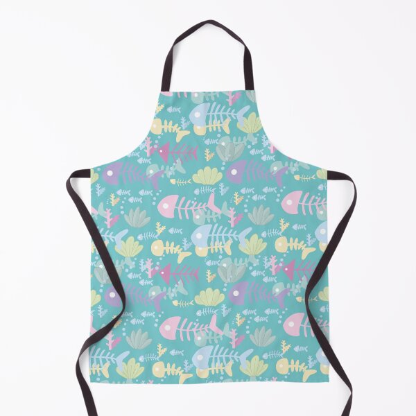 Item preview, Fish Bone Under Sea Green Pattern designed and sold by Moyanana.