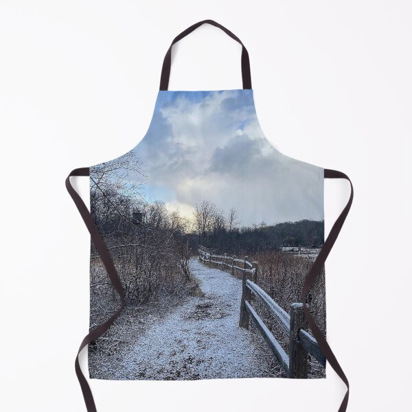 Item preview, Snowy Winter Park Scene with Fence designed and sold by Redrazzle.