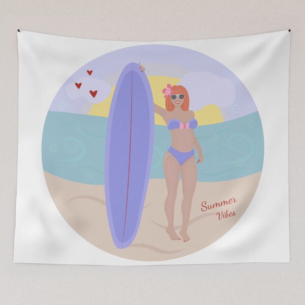 Item preview, Redhead woman with a sailboard designed and sold by OM-lova.