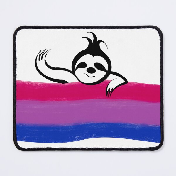 Item preview, Bi Pride Flag Sloth designed and sold by CripRevolution.