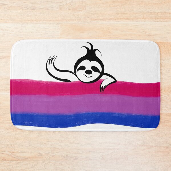 Item preview, Bi Pride Flag Sloth designed and sold by CripRevolution.