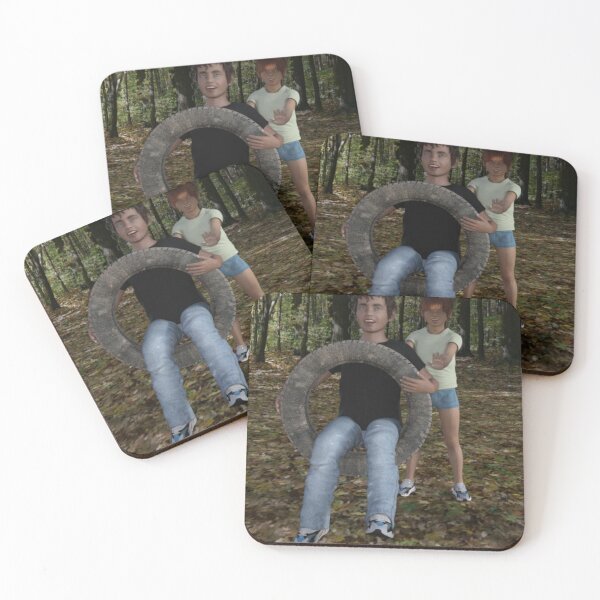 Item preview, 3D Kids Playing with Tire Swing in the Forest designed and sold by KDStout.
