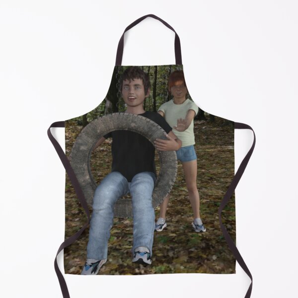 Item preview, 3D Kids Playing with Tire Swing in the Forest designed and sold by KDStout.