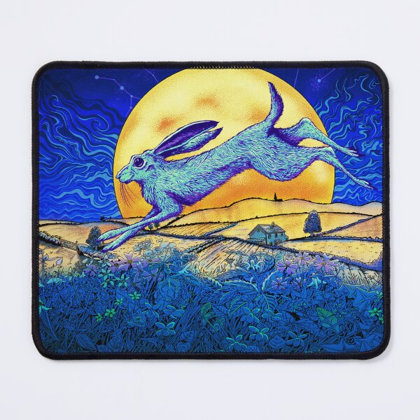 Item preview, Leaping Hare and Midsummer Moon designed and sold by ElderIslesPress.