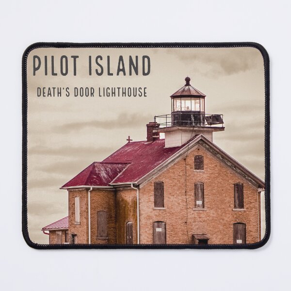 Item preview, Pilot Island Light in Death's Door, Door County Lighthouse (With Title) designed and sold by Redrazzle.