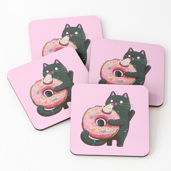 Item preview,  Cute Cat Eating Donut designed and sold by khachiche.