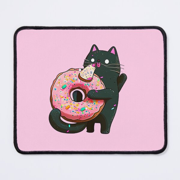 Item preview,  Cute Cat Eating Donut designed and sold by khachiche.