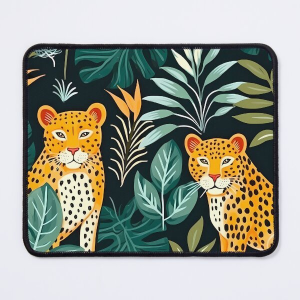 Item preview, Exotic Jungle Pattern with Leopards designed and sold by MTJ-Mushrooms.