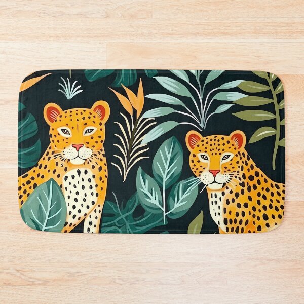 Item preview, Exotic Jungle Pattern with Leopards designed and sold by MTJ-Mushrooms.