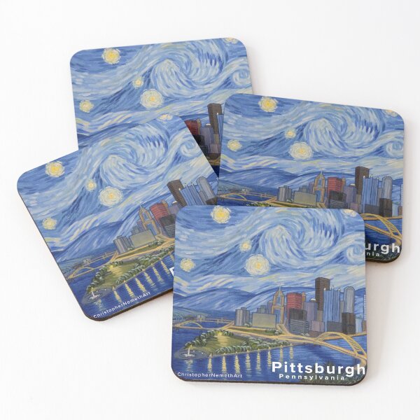 Item preview, Starry Night Over Pittsburgh (title) designed and sold by ChrisNemethArt.