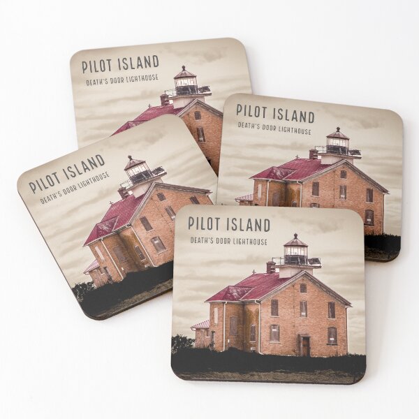 Item preview, Pilot Island Light in Death's Door, Door County Lighthouse (With Title) designed and sold by Redrazzle.