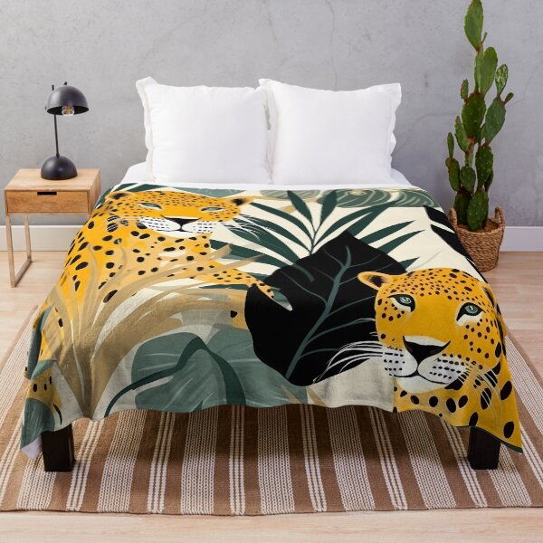 Item preview, Exotic Jungle Pattern with Leopards designed and sold by MTJ-Mushrooms.