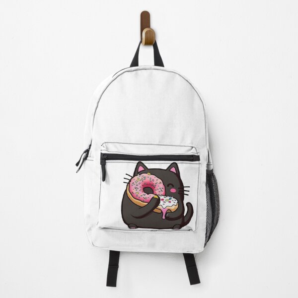 Item preview, Kawaii Cat Eating Donut designed and sold by khachiche.