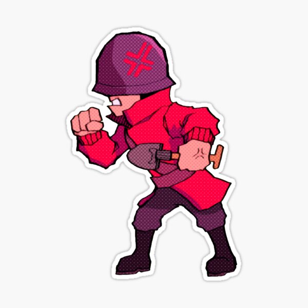 RED Soldier Angry Sticker for Sale by AntlerGrave
