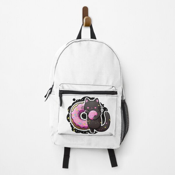 Item preview, Kawaii Cat Eating Donut designed and sold by khachiche.