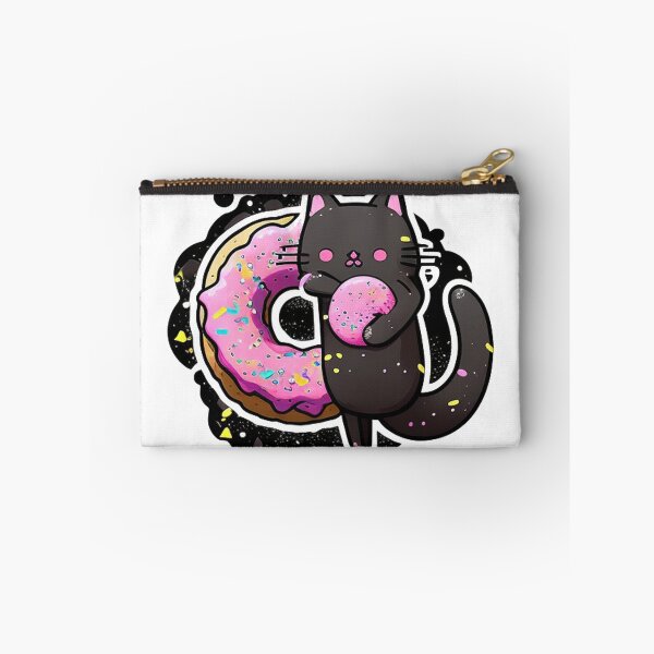 Item preview, Kawaii Cat Eating Donut designed and sold by khachiche.