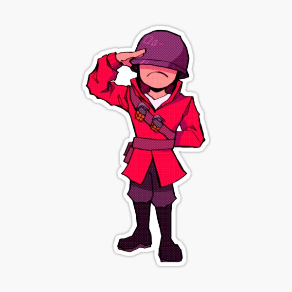 RED Soldier Salute Sticker for Sale by AntlerGrave