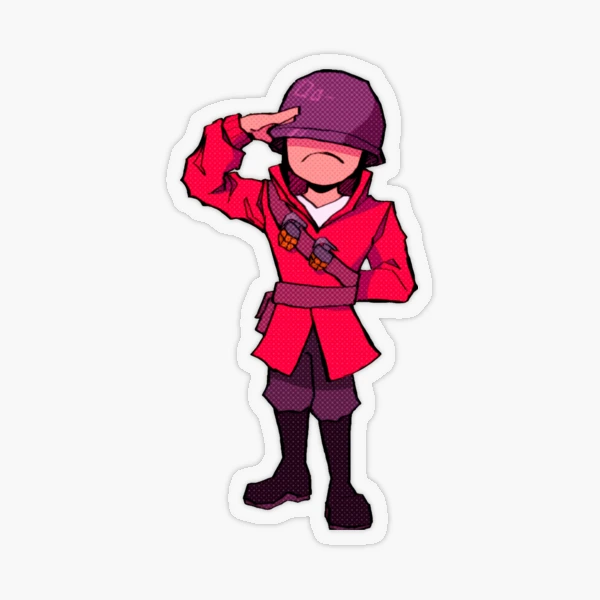RED Soldier Salute Sticker for Sale by AntlerGrave