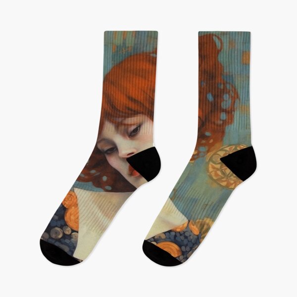 Artikelvorschau, Frauenporträt, inspiriert von Gustav Klimt, Ukiyo-E und Van Gogh Art entworfen und verkauft von BrandonArtWorld.