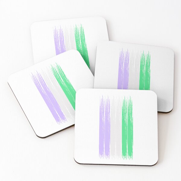 Item preview, Pride Collection - Genderqueer Pride Flag (Paint Streak/Vertical) designed and sold by T-WoodCreations.