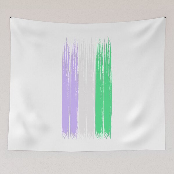 Artikelvorschau, Pride-Kollektion – Genderqueer-Pride-Flagge (Farbstreifen/vertikal) entworfen und verkauft von T-WoodCreations.