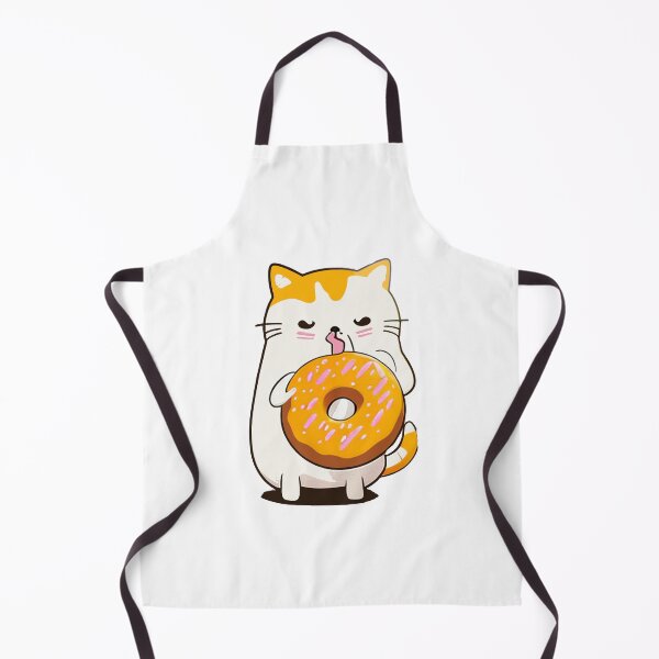 Item preview, Cute Orange Cat Eating Donut designed and sold by khachiche.