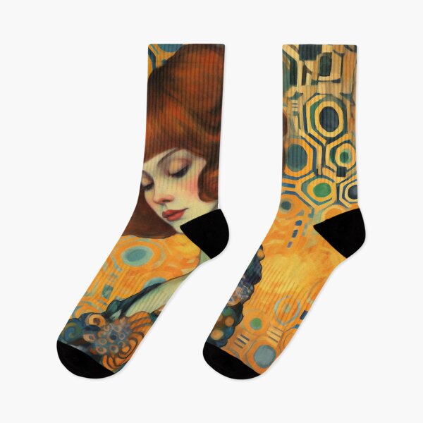 Artikelvorschau, Frauenporträt, inspiriert von Gustav Klimt, Ukiyo-E und Van Gogh Art entworfen und verkauft von BrandonArtWorld.