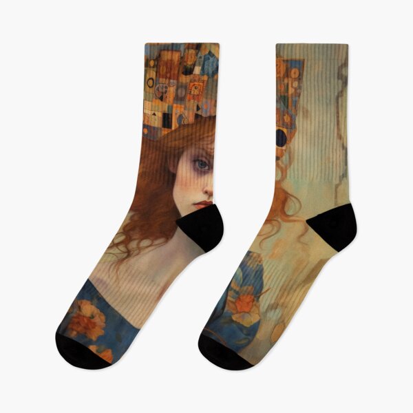 Artikelvorschau, Frauenporträt, inspiriert von Gustav Klimt, Ukiyo-E und Van Gogh Art entworfen und verkauft von BrandonArtWorld.